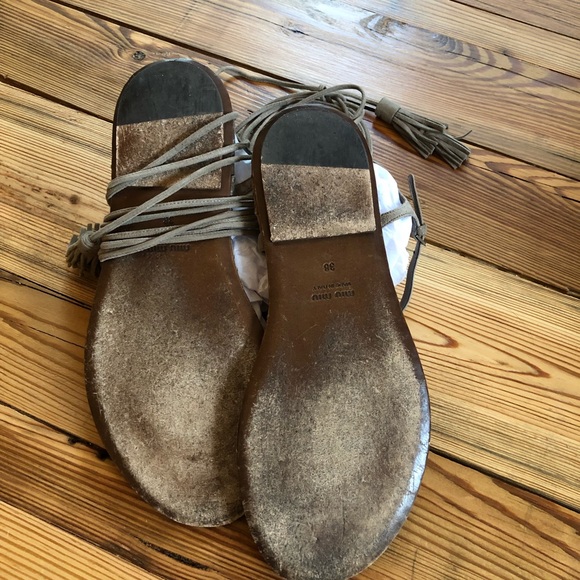 Miu Miu lace up thong sandals - Picture 5 of 6